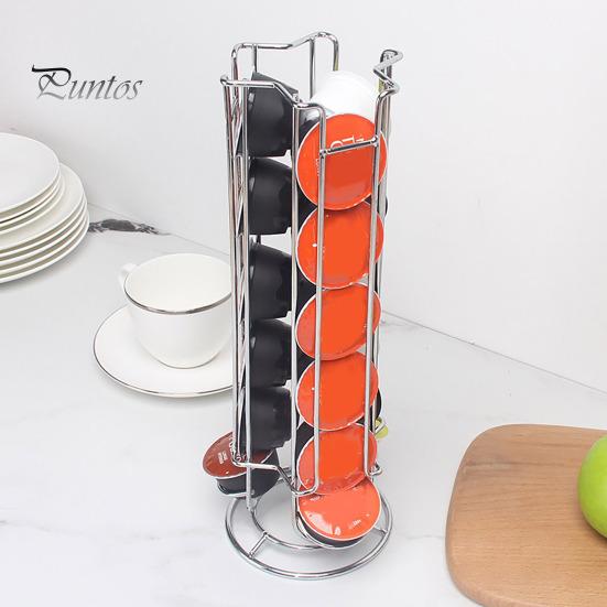 Стойка для хранения кофейных капсул, устойчивая к коррозии, не требующая сборки, большая емкость для хранения капсул