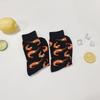 1 Pair Creative Shrimp Pattern Casual Comfy Soft Mid-calf Men's Socks for Daily
