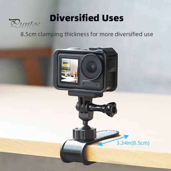 Автомобильный солнцезащитный козырек, крепление для камеры, вращение на 360 градусов, противоскользящий замок, противоударный держатель для видеоблога, спортивный кронштейн для камеры для GoPro, Osmo Pocket 3