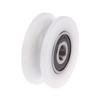 1Pcs 5*26.5*10Mm U-Shaped Bearing Roller Mute Elasticity Roller Pulley Double Bearing Plastic Sheave