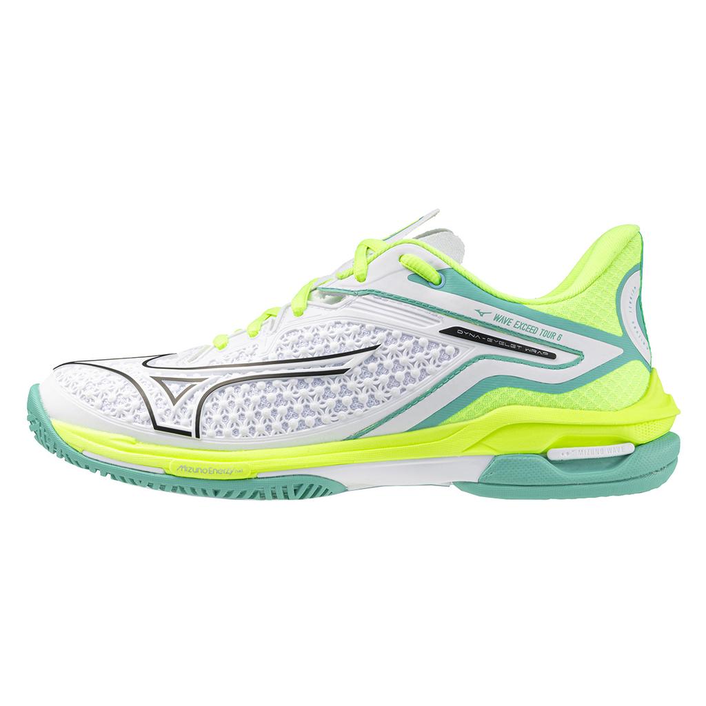 Mizuno Wave Exceed Tour 6 Flexible Comfortable Shock Absorption Slip Resistant Durable Tennis Shoes Unisex Sneakers Fluorescent-Green 61GA247145