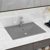 VidaXL Sink with Tap Hole Countertop Washbasin Toilet Hand Basin Bathroom Kitchen Home Interior Grey 147026