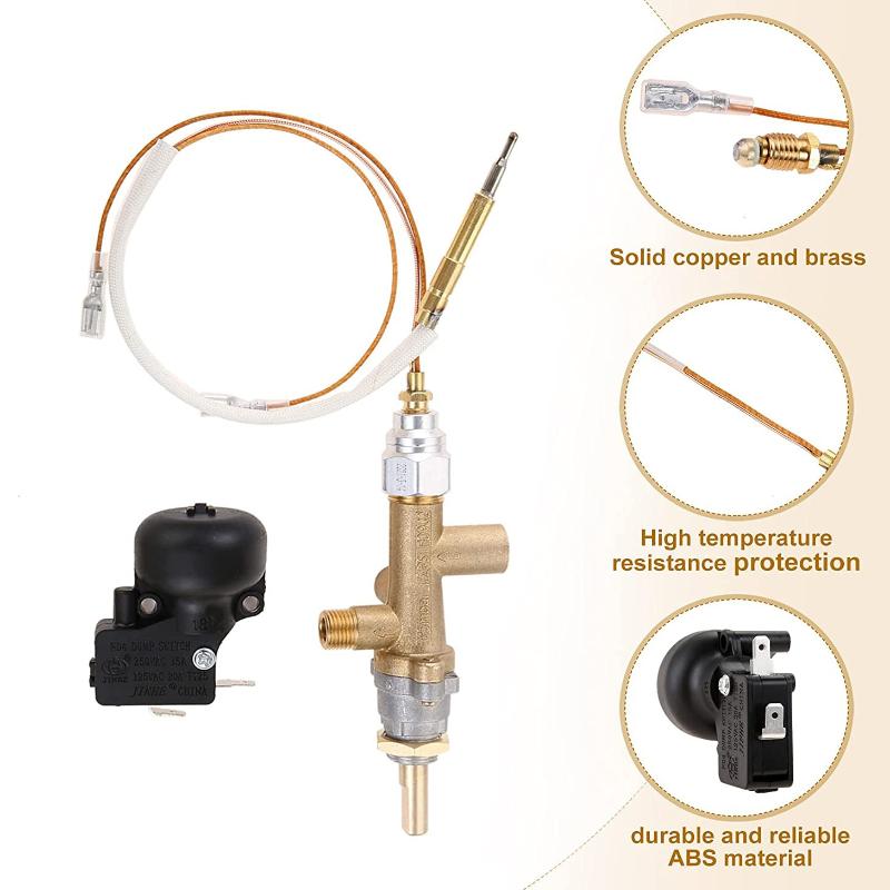 Газовый обогреватель для патио на пропане, обогреватель для помещения и уличный обогреватель для патио, сменный основной блок управления, латунный предохранительный клапан с портом для запальника