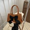 Trendy Women's Shoulder Bag 2024 Spring Bow-knot Street Style Handbag Pu Leather
