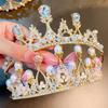 Детская корона тиара украшения милая принцесса хрустальная корона фестиваль выступление сцена подиум модное платье аксессуары