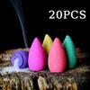 20pcs Mix Natural Reflux Incense Rose Jasmine Lavender Cones Backflow Incense Cones Sandalwood Mix Incense Cones Natural