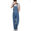 Men's Overalls Jumpsuit Large Size Strap Straight Blue Jeans