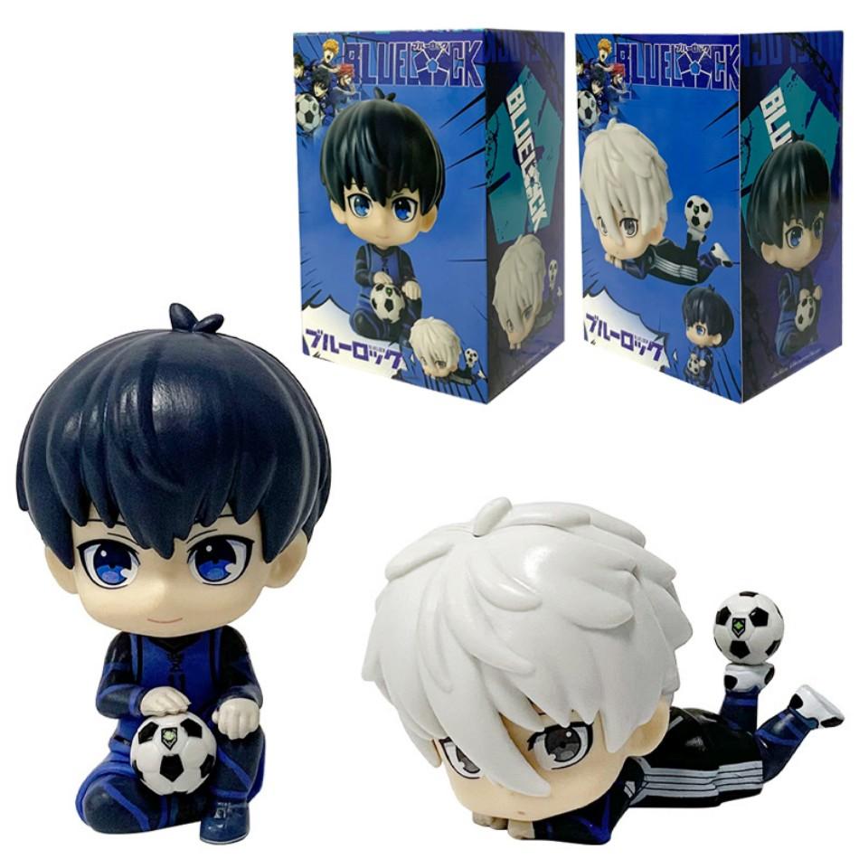 BLUE LOCK Милый Наги Исаги Исаги Ёичи Сидящая Экшн-фигурка ПВХ Кукла Настольная Модель Аниме Периферия Креативные Игрушки Подарки