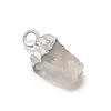 Crystal Rough Gemstone 925 Sterling Silver Jewelry Pendant 0.59"