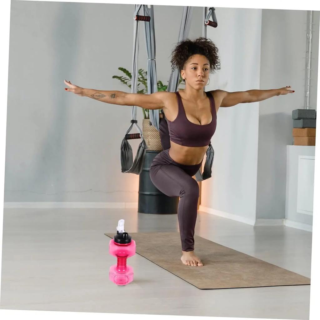 2200/2600 мл гантели спортивная бутылка многофункциональная спортзал спорт на открытом воздухе кемпинг велоспорт стакан для воды гантели симпатичная бутылка для воды