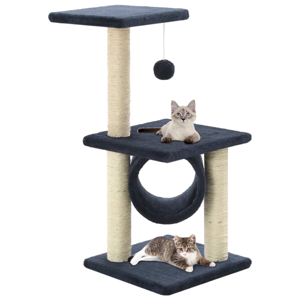 Cat Scratching Post with Sisal 65 cm Dark Blue