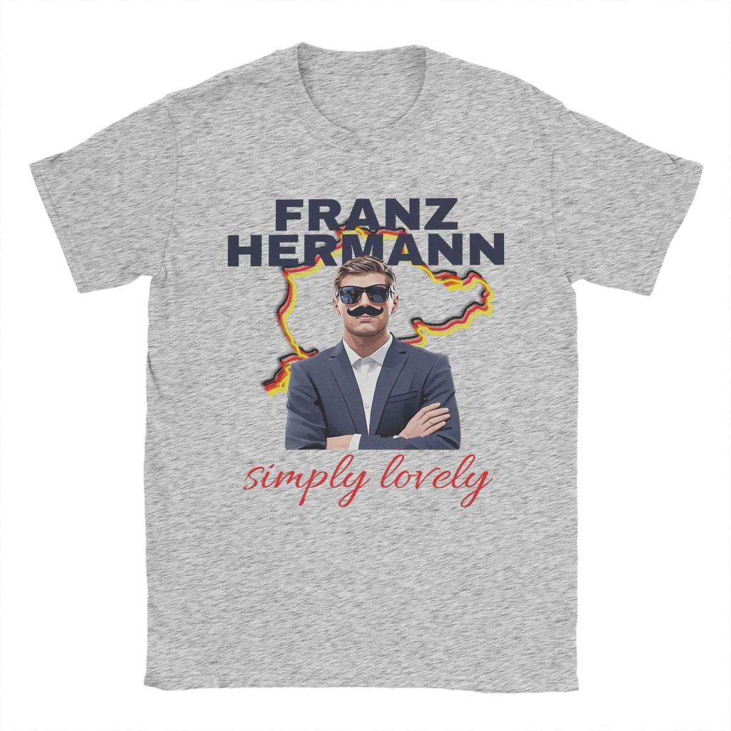 Мужские футболки Franz Hermann Crazy из чистого хлопка с коротким рукавом, футболка с круглым вырезом, одежда, лето