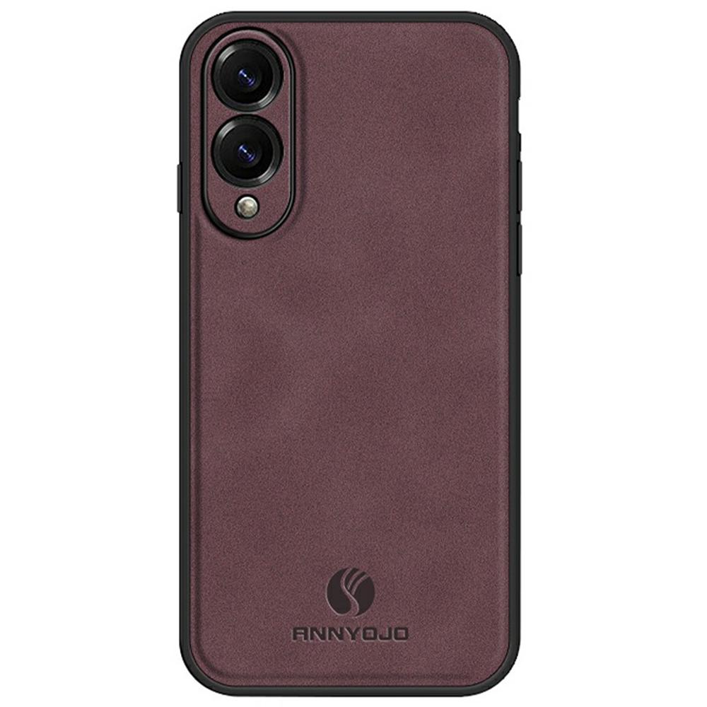 ANNYOJO For Samsung Galaxy S25 Edge Case PU Leather+PC+TPU Anti Drop Phone Back Cover