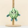 Keyring Plushie Watermelon With Embroid Smiling And Frowning Expressions Design