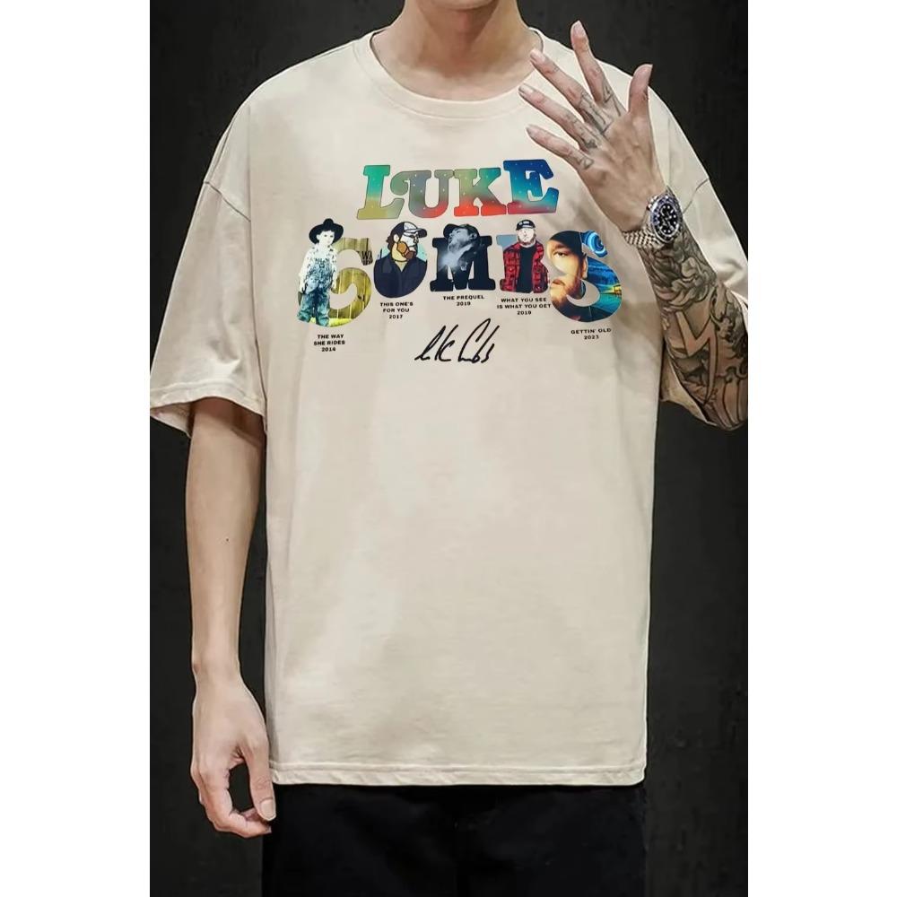 Summer Hot Sale Retro 2026 Luke Combs Graphic T Shirt Men Women Hip Hop Streetwear Oversized T-shirt Short Sleeve Casual Clothing