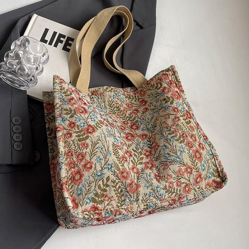 Холщовая сумка большой вместимости Женская новая сумка-тоут Женская модная универсальная модная сумка на одно плечо Женская