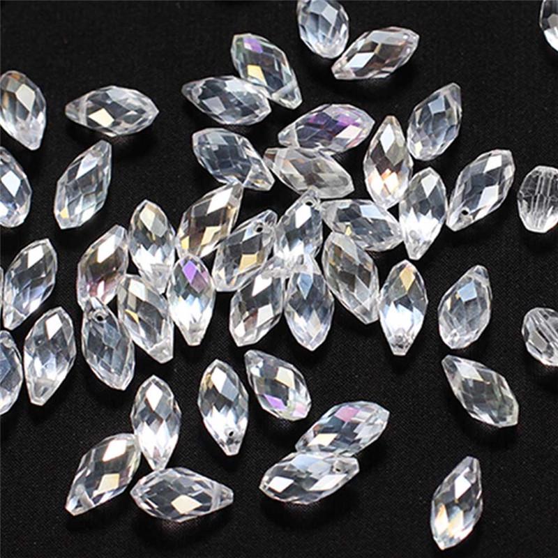 Бисер в форме слезы для изготовления украшений. В наборе 10 штук