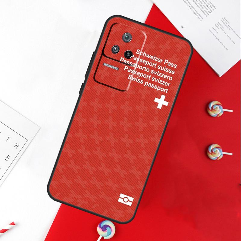 Чехол со швейцарским флагом для Xiaomi 14T 11T 12T 13T Pro 13 14 15 Ultra POCO X7 Pro X3 X5 X6 F5 F6 M6 Pro