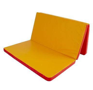 Gymnastic Mat Gamma 150x100x5 Three-part - Red/yellow