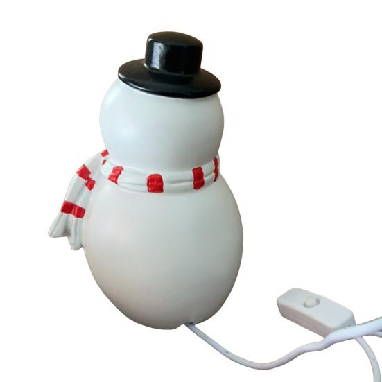 USB Powered Snowman Night Light Cute Christmas Desk Lamp with Warm Glow Holiday Decor for Office Bedroom