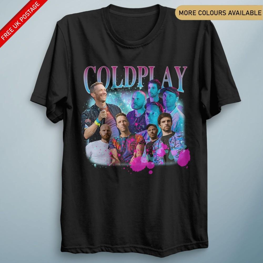 Vintage Adults Kids ColdPlay World Tour Music Spheres Pop TShirt Fan Tee Top