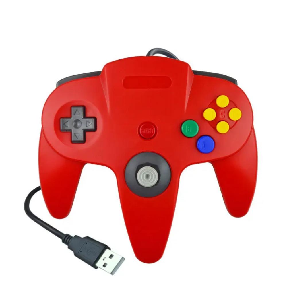 Геймпад N64 Классический USB Проводной Пульт Джойстик Игровой Аксессуары Классическая Консоль 64 Ретро Игры для Mac Компьютера ПК