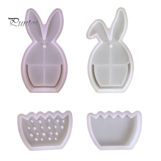 Пасхальная силиконовая форма для подарков на деньги, гипсовые формы в форме кролика, форма для держателя помады, гибкая форма для денег, смоляная форма для пасхального подарка своими руками