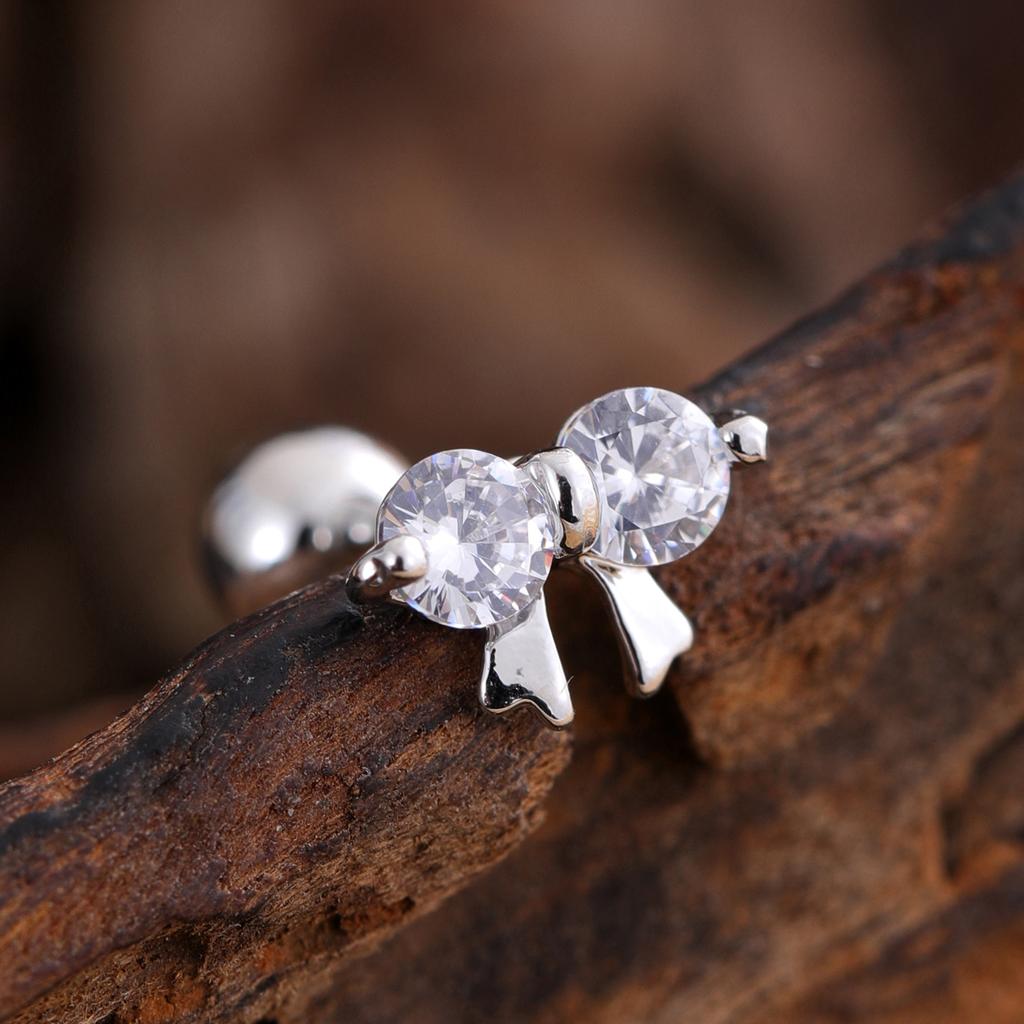 Набор из 10 серег для хряща средней части хеликса, трагуса, конха, 20G, гипоаллергенная хирургическая нержавеющая сталь, циркон, женские пирсинг-украшения