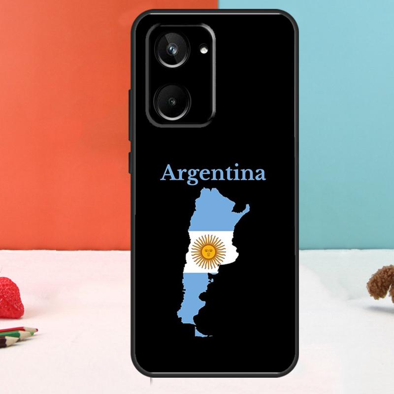 Флаг Аргентины для Realme GT7 Pro GT6 10 11 12 13 14 15 Pro Plus C55 C67 C63 C61 C53 C31 C71 C75 C65 Чехол