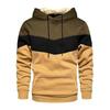 2021 Casual Sports Coat Top Loose Side Seam Split Pocket 3 Color Panel Youth Hoodie Top Pullover Hoodie
