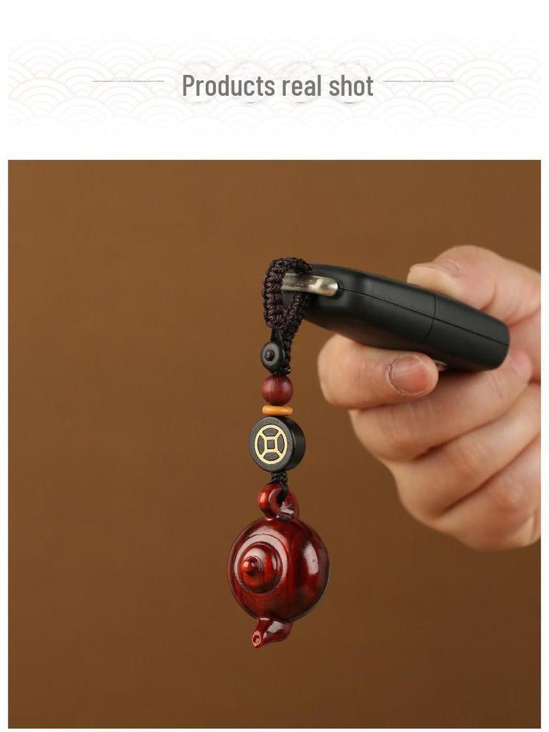 Подвеска-брелок в виде чайника из розового дерева для мужчин и женщин - небольшие ручные украшения