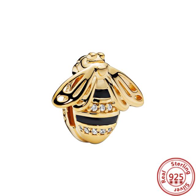 Стерлингового серебра 925 пробы, бусины, буквы, сердце, листья, круг, сверкающие клипсы, подвески, подходят для браслета с отражениями, ювелирные украшения