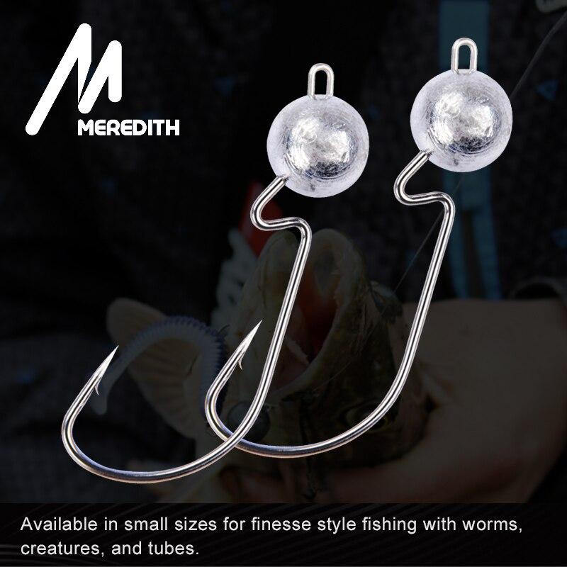 MEREDITH 10 шт./лот, открытая джиг-головка 3,5 г, 5 г, 7 г, 10 г, 14 г, крючок с головкой, джиг-приманки, рыболовные крючки, аксессуары для рыбалки на отсадку