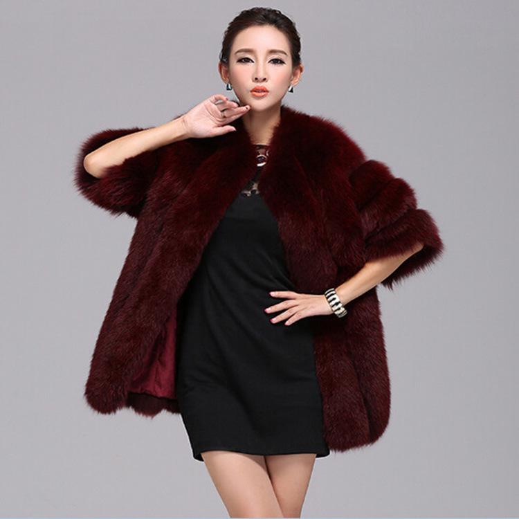 New Fox Fur Imitation Fur Coat Women In Long Temperament Celebrity Fur Fur One Women Winter Ladies Coat