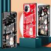 Стеклянный чехол со снеговиком и рождественским рисунком для Xiaomi Poco X3 NFC 11 Lite 11T F3 M3 Redmi Note 11 10 9 8 Pro 10S 9S 9A 9C, чехол для телефона