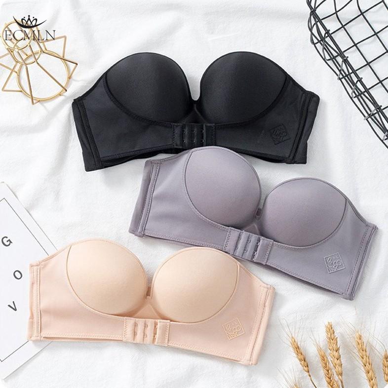 Front Closure Sexy Push Up Bra Women Invisible Bras Underwear Lingerie for Female Brassiere Strapless Seamless Bralette
