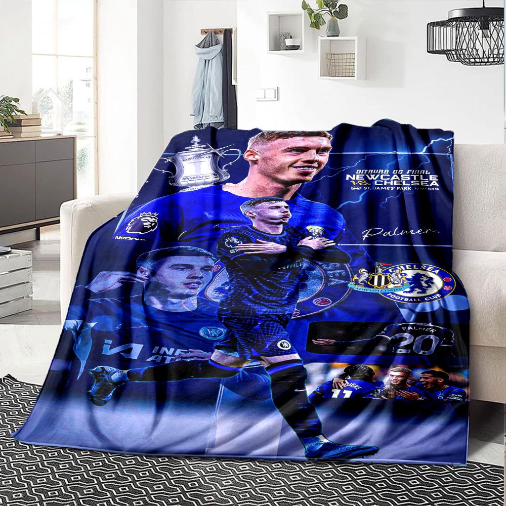 Chelsea Fc Football Player Blanket Soft Warm Cozy Suitable for Office Chair Sofa Bed Four Seasons Multipurpose Modern