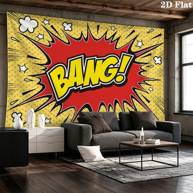 Pop Art "Bang" Pattern Home Decor Tapestry, Wall Hanging, Decorative RV Wall Cloth.MGT0918129
