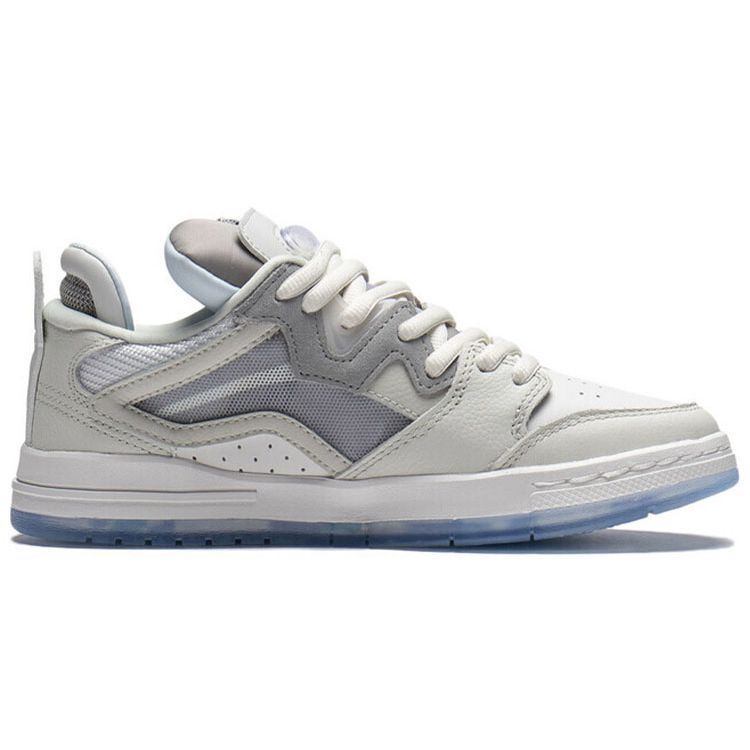 Кроссовки Li Ning Weiw Pro Fabric Leather Durable Breathable Low Top Skate Shoes Women sneakers Frost-White AECS016-1