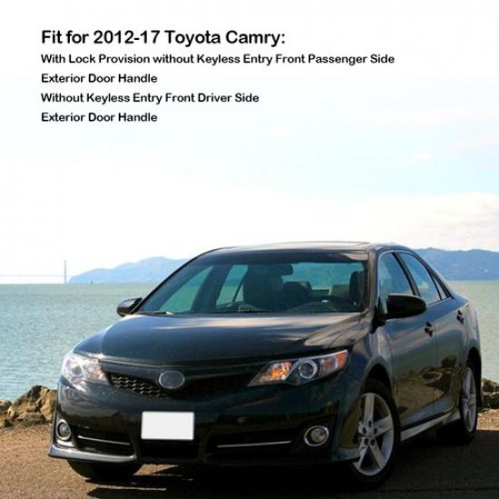 For 2012-2017 Toyota Camry Front Driver or Passenger Exterior Door Handle Black