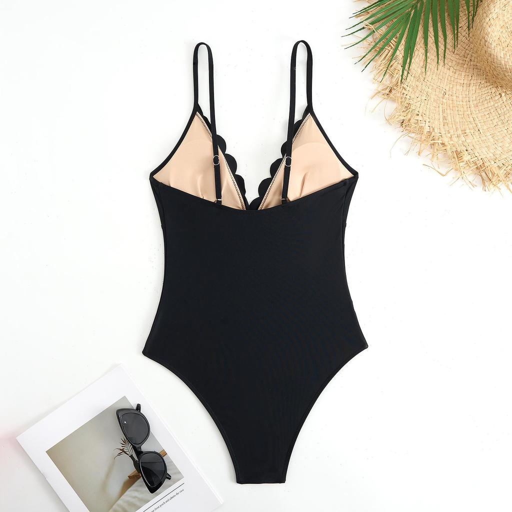 Navy Black Laser Cutting Flower Hollow One Piece Swimsuit and Skirt Women Swimwear Skirt Bathing Suit Girls Summer Beachwear Dress