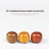 Sandalwood Barrel Beads Bracelet: 11x12mm DIY Rosewood, Yellow Sandalwood, Gold Silk Loose Beads for Accessories.