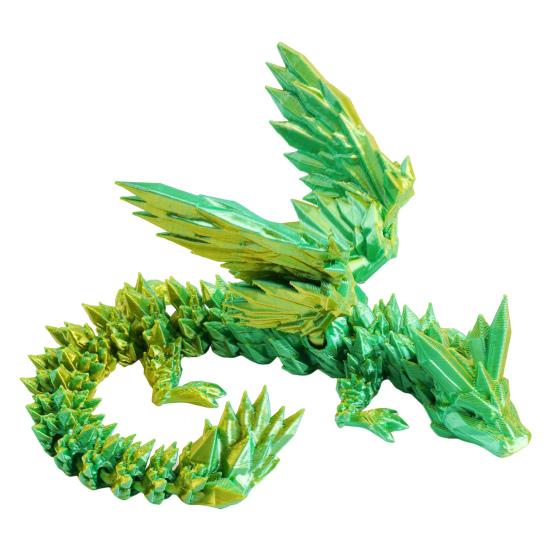 3D-печатная фигурка летающего дракона с подвижными суставами, красочная фигурка дракона, шарнирная модель крылатого дракона, игрушка-фиджет, настольное украшение, орнамент