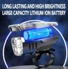 LED Bike Front Light with Horn USB Rechargeable Mountain Bicycle Lamp Power Display Bike Headlight Flashlight Bicycle Accessorie