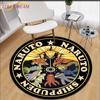 Круглый ковер с рисунком Наруто для гостиной, косметический коврик для девочек, коврик для спальни, коврик для спальни, детский коврик для девочек