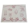 1Pc Meal Mat Photography Props Embroidery Christmas Christmas Pattern Decorative Cloth Cotton Cover Cloth Background Cloth