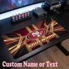 San Francisco 49ers Customized Name Text Mouse Pad, Large Desk Mouse Mat Personalized Home Office Present