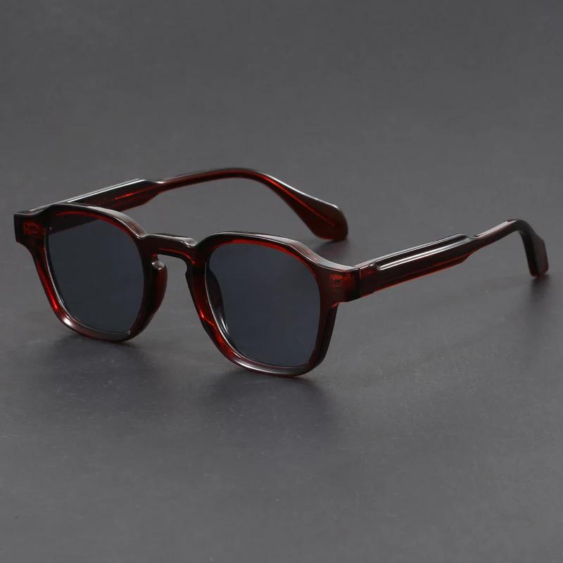 Korean Style Retro Sun Glasses For Women Thick  Frame Square Sunglasses Men Uv400 Trending Luxury Brand Sun Shades For Drive