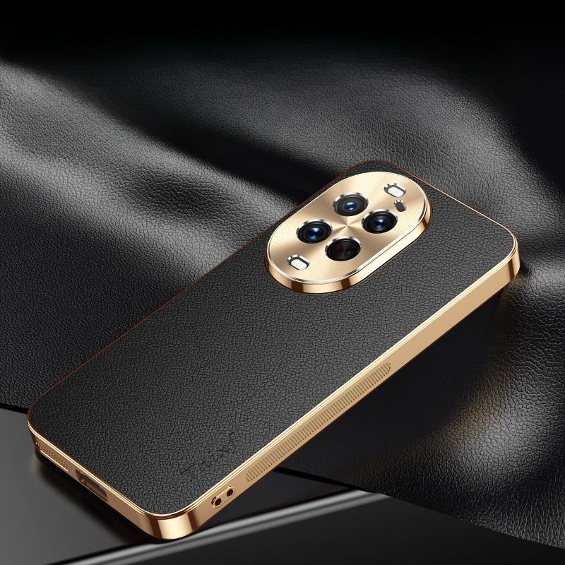 Чехол с покрытием из кожи с узором «лисички» для серии Huawei Nova с ударопрочным бампером