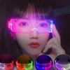 Glowing Colorful Glasses Future Sense Of Science And Technology Led Online Celebrity Flash Bar Disco Sunglasses Party Glasses.